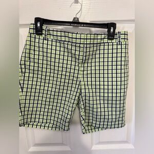 Ralph Lauren Checkered Women's Shorts in Lime and Navy